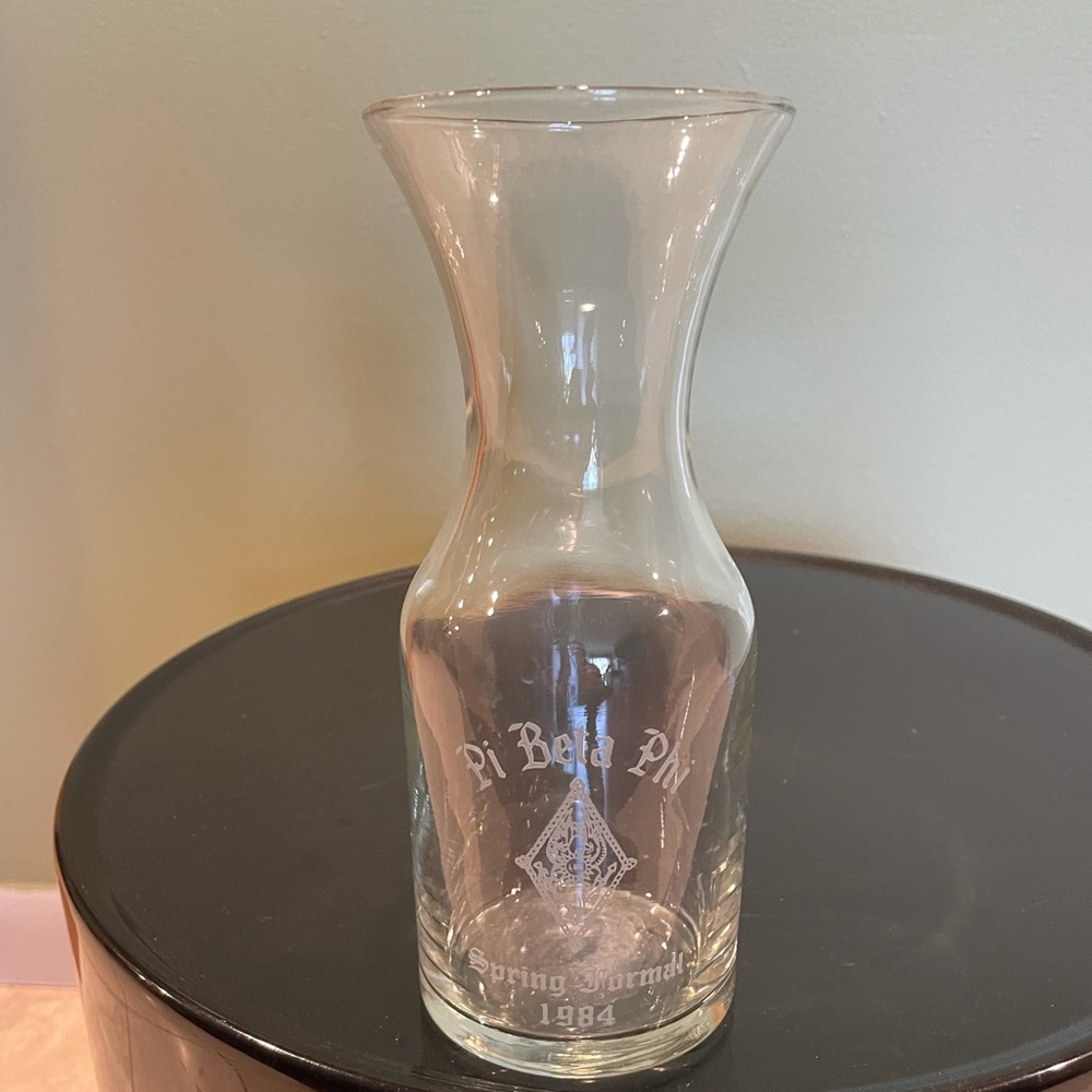 Sorority Pi Beta Phi Vintage Glassware Wine Decanter